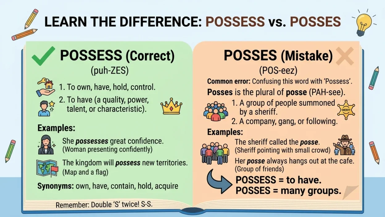 possess vs posses