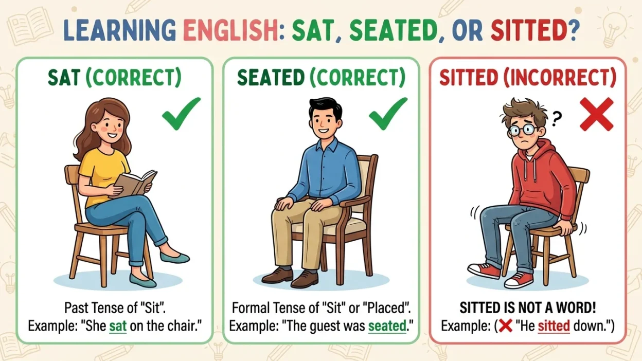 sitted vs seated