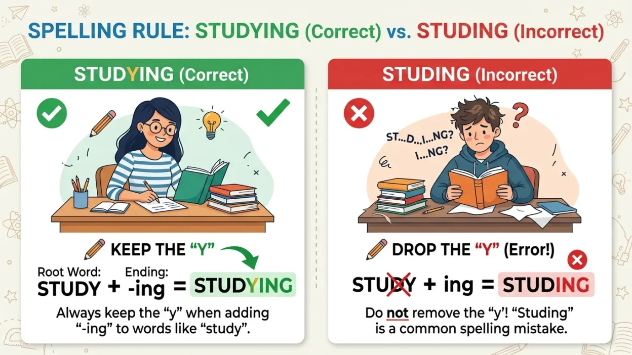 studying vs studing