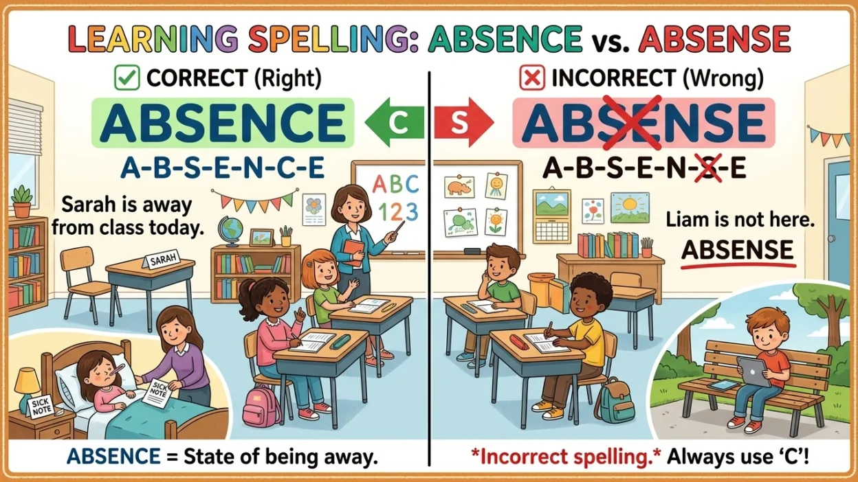 absence vs absense