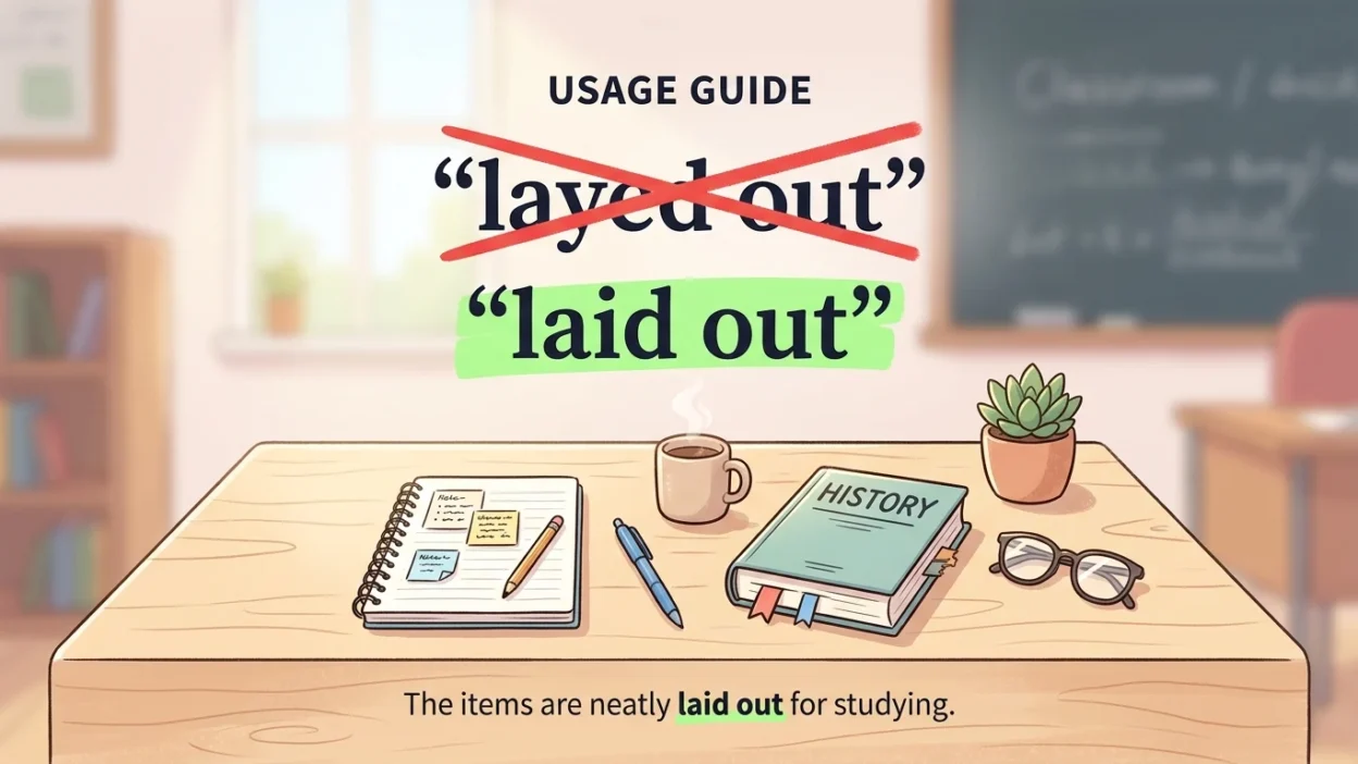 layed out vs laid out