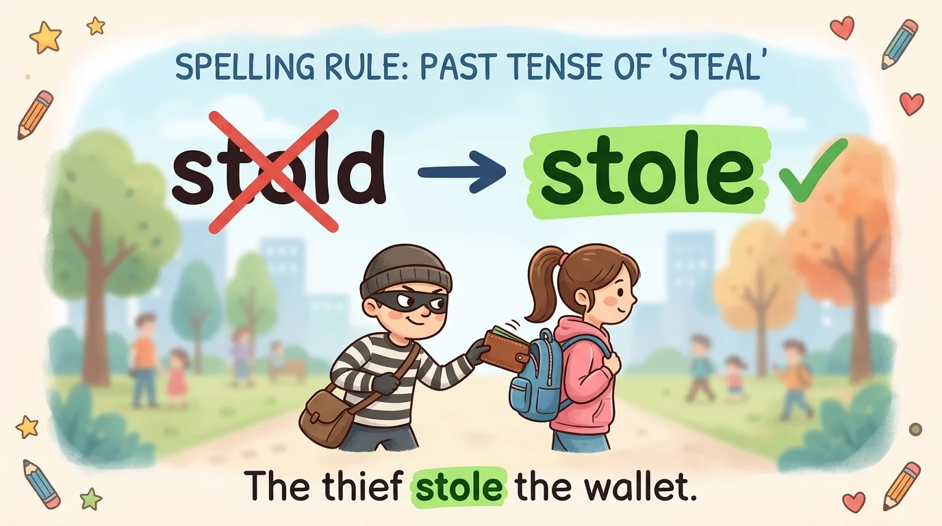 Stealed Stold vs Stole (2026): Correct Form, Meaning, and Examples