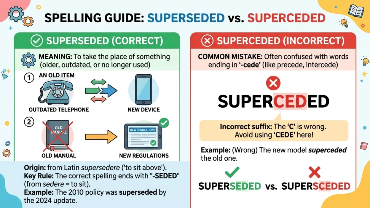superseded vs superceded