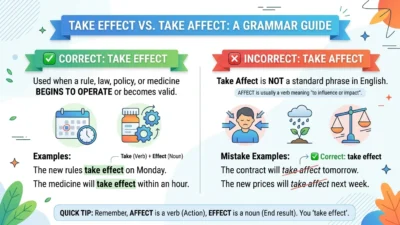 take effect vs take affect