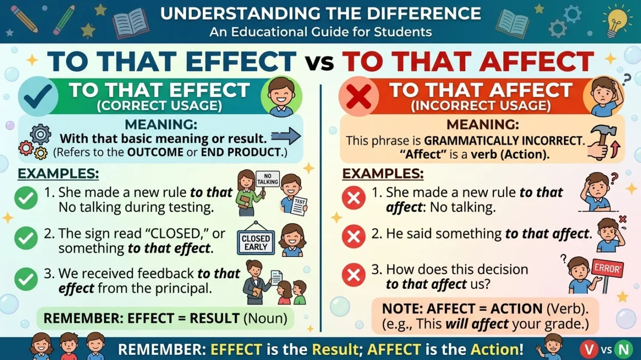 to that effect vs affect